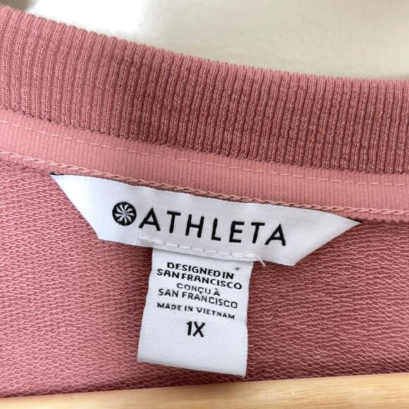 ATHLETA Balance Sweatshirt Dress Palermo Pink {3C29} - Picture 5 of 6